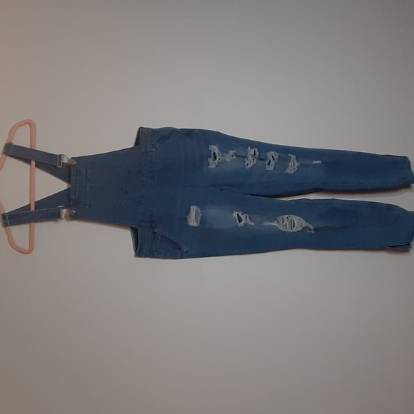 Dollhouse Denim - Dollhouse Denim Distressed Overalls